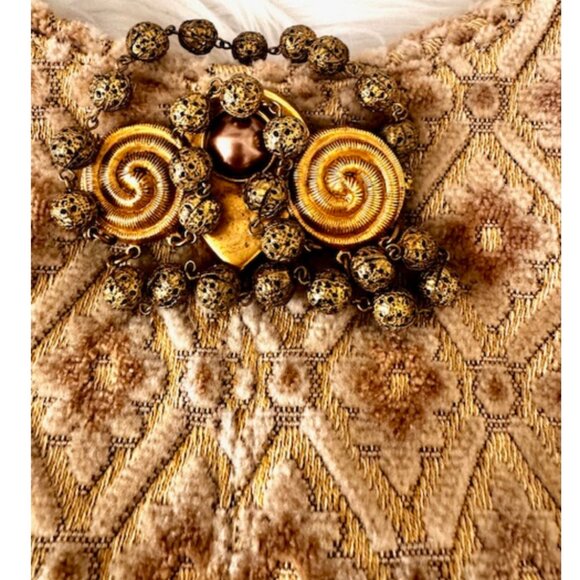 Nina Perrera Vintage Bag Baroque Victorian Upholstery Look Romantic - Picture 4 of 16